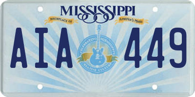 MS license plate AIA449