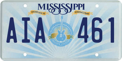MS license plate AIA461