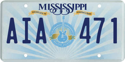 MS license plate AIA471