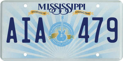 MS license plate AIA479
