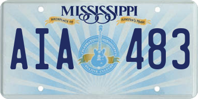 MS license plate AIA483