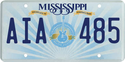 MS license plate AIA485