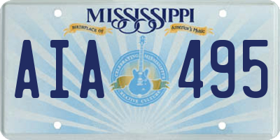 MS license plate AIA495