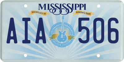 MS license plate AIA506