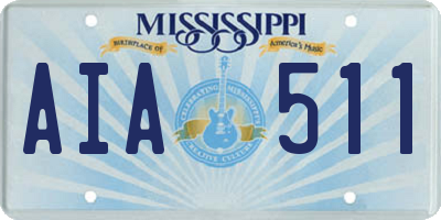 MS license plate AIA511
