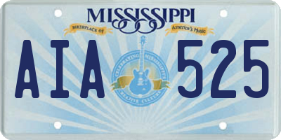 MS license plate AIA525