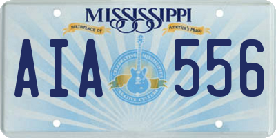 MS license plate AIA556