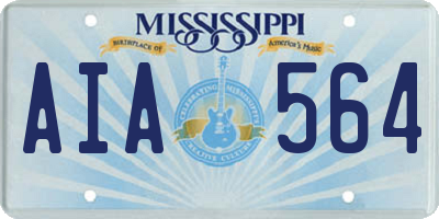 MS license plate AIA564