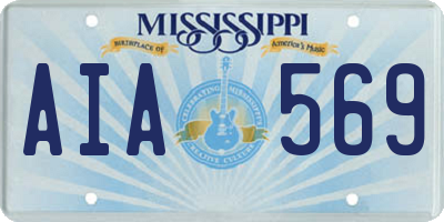 MS license plate AIA569