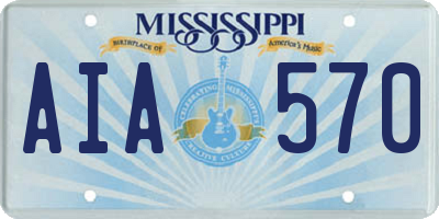 MS license plate AIA570