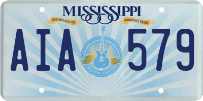 MS license plate AIA579
