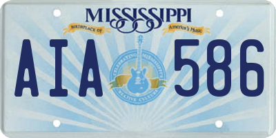 MS license plate AIA586