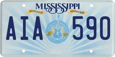 MS license plate AIA590