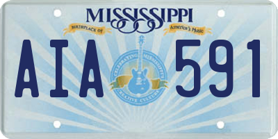 MS license plate AIA591