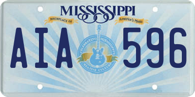 MS license plate AIA596