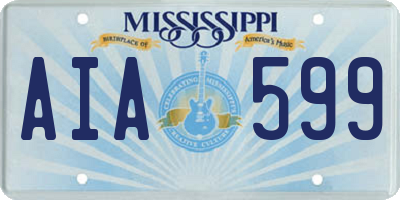 MS license plate AIA599