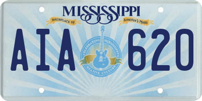 MS license plate AIA620