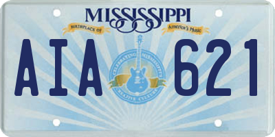 MS license plate AIA621