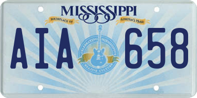 MS license plate AIA658