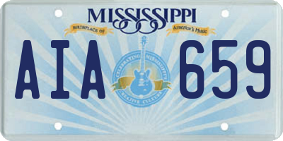 MS license plate AIA659