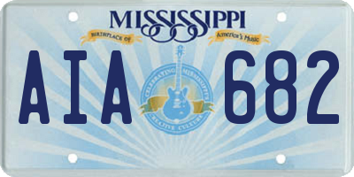 MS license plate AIA682
