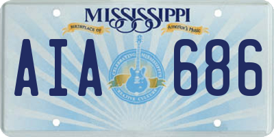 MS license plate AIA686