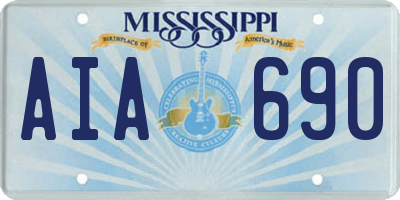 MS license plate AIA690