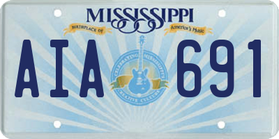 MS license plate AIA691