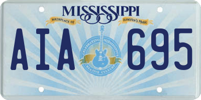 MS license plate AIA695