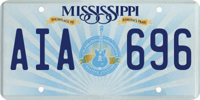MS license plate AIA696
