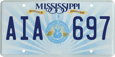 MS license plate AIA697