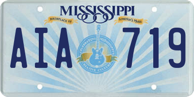 MS license plate AIA719