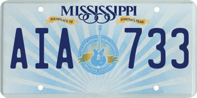 MS license plate AIA733