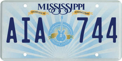 MS license plate AIA744