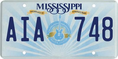 MS license plate AIA748