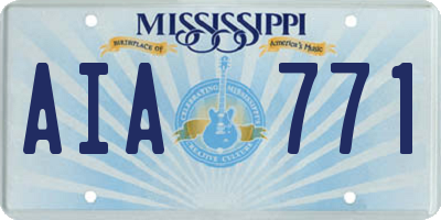 MS license plate AIA771