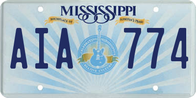 MS license plate AIA774
