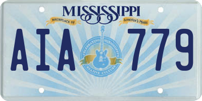MS license plate AIA779