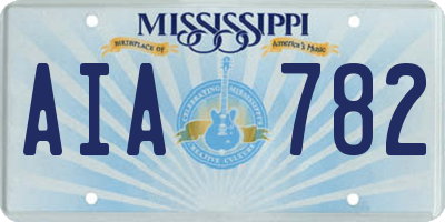 MS license plate AIA782