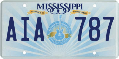 MS license plate AIA787