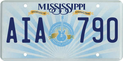 MS license plate AIA790