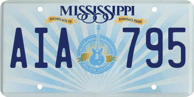 MS license plate AIA795