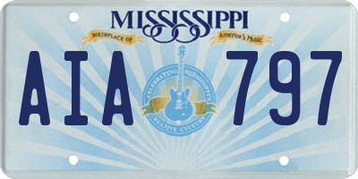 MS license plate AIA797