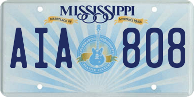 MS license plate AIA808