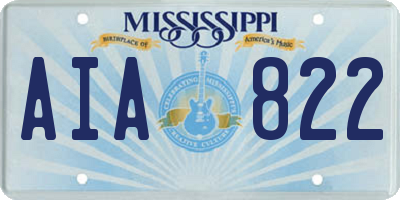 MS license plate AIA822