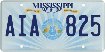 MS license plate AIA825