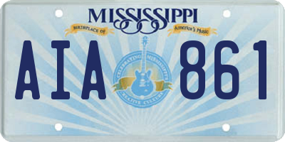 MS license plate AIA861