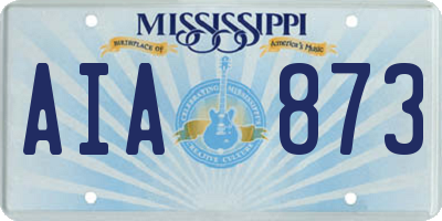 MS license plate AIA873