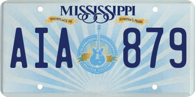 MS license plate AIA879