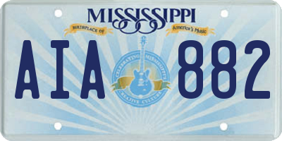 MS license plate AIA882